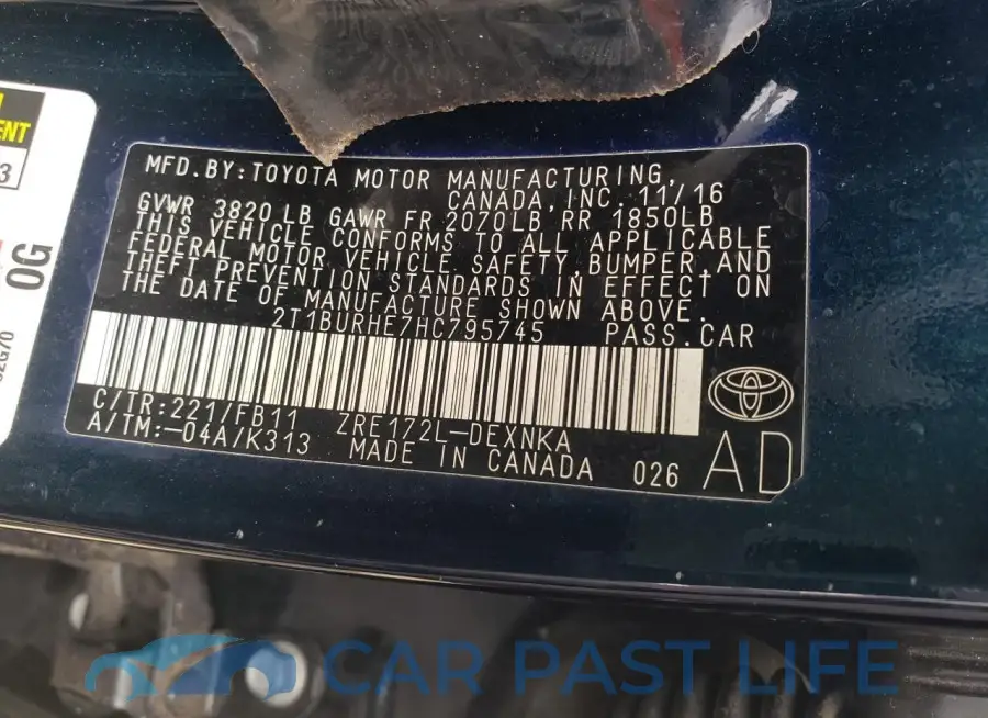 2T1BURHE7HC795745# 13