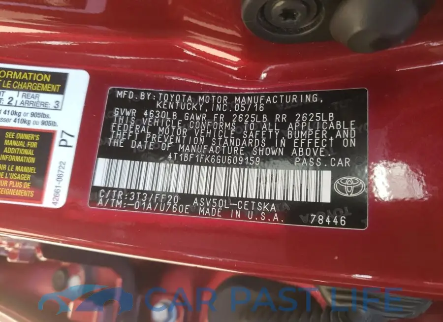 4T1BF1FK6GU609159# 12