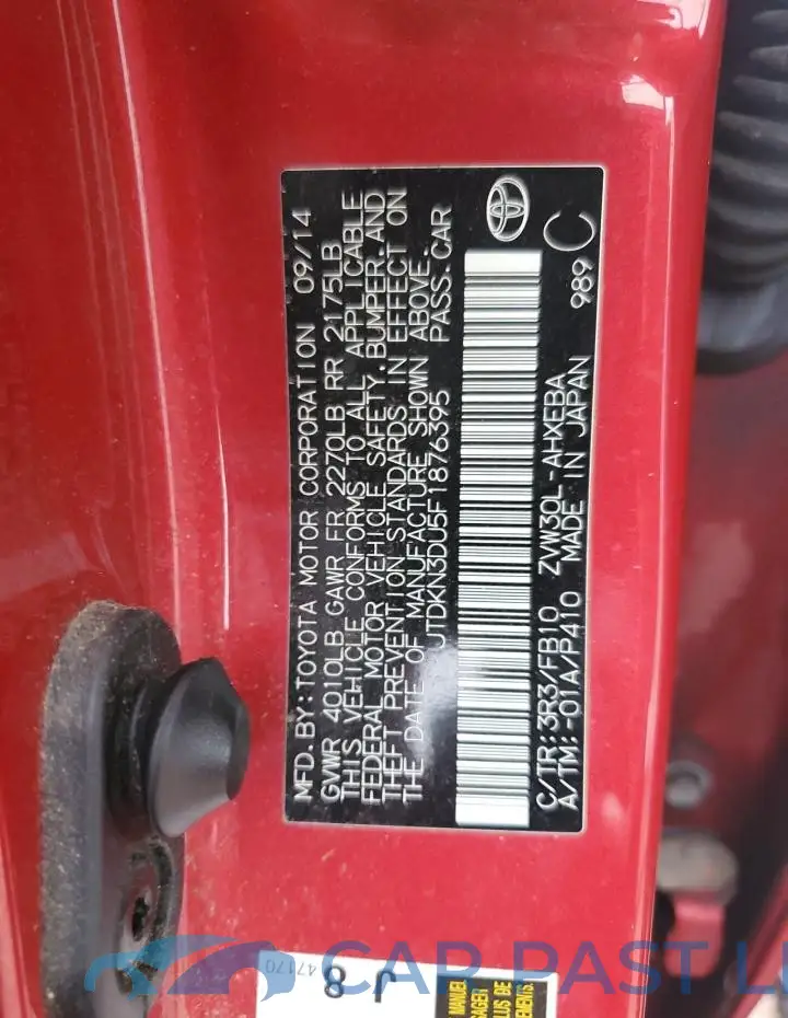 JTDKN3DU5F1876395# 12