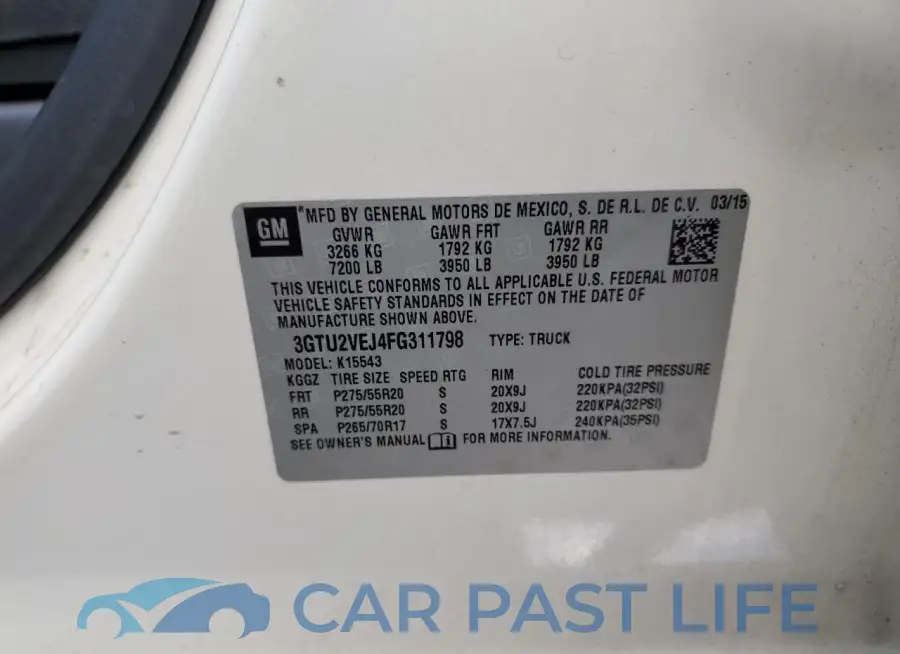 3GTU2VEJ4FG311798# 12