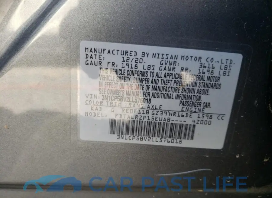3N1CP5BV2LL576018# 13