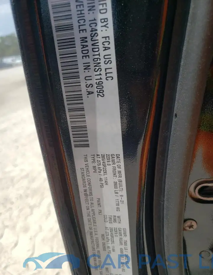 1C4SJVDT6NS119092# 14
