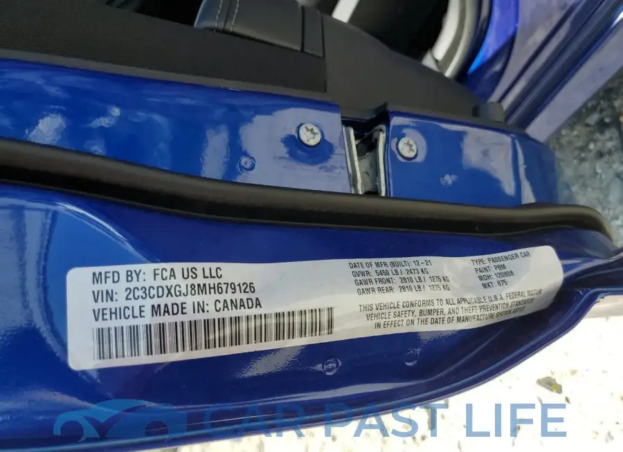 2C3CDXGJ8MH679126# 13