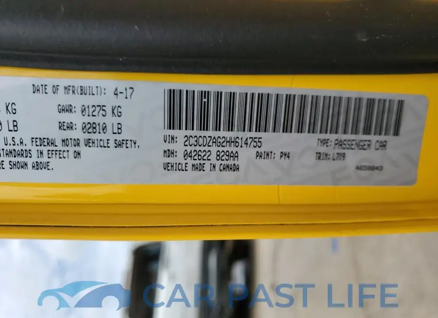 2C3CDZAG2HH614755# 13