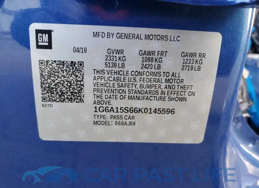 1G6A15S66K0145596# 12