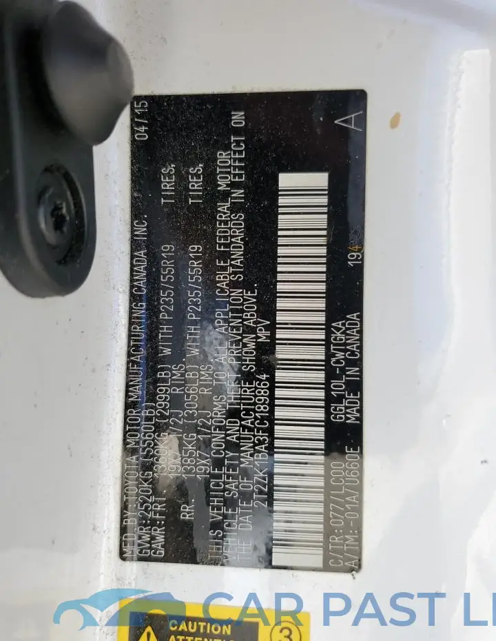 2T2ZK1BA3FC189864# 14