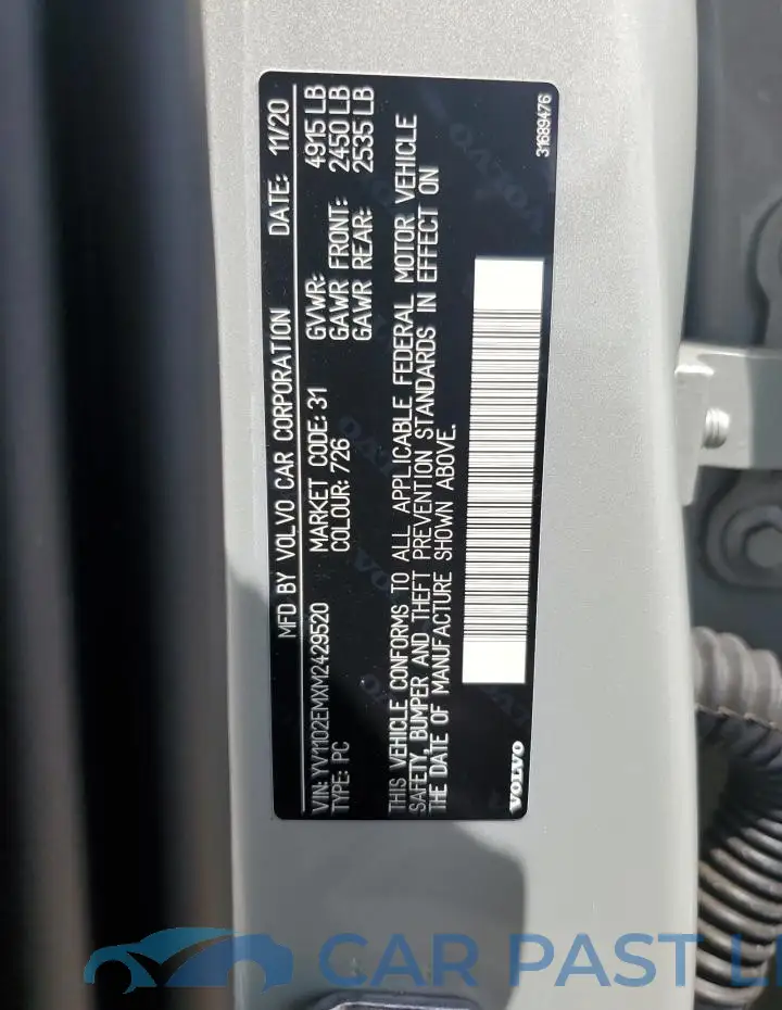 YV1102EMXM2429520# 13