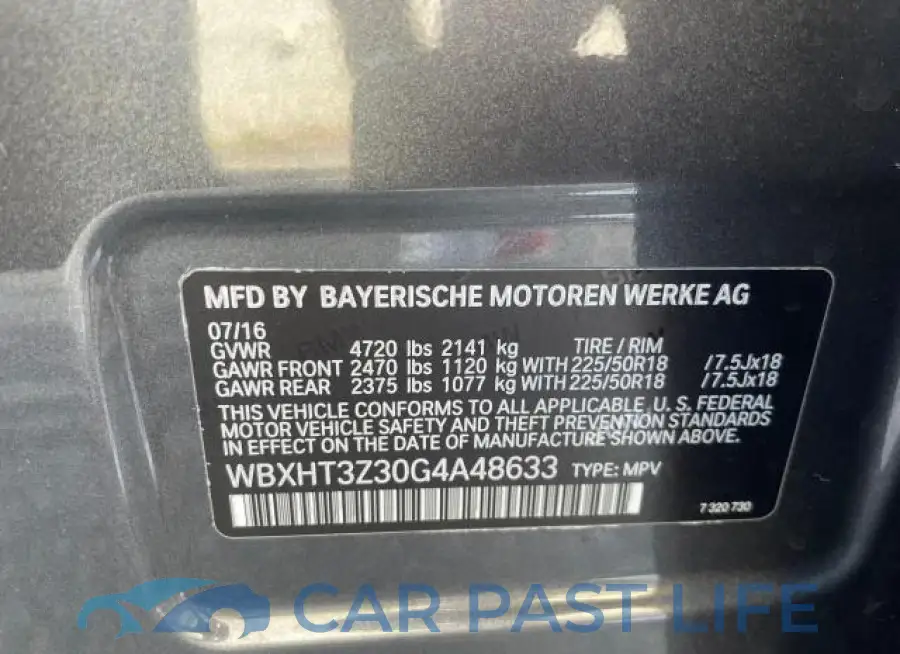 WBXHT3Z30G4A48633# 10