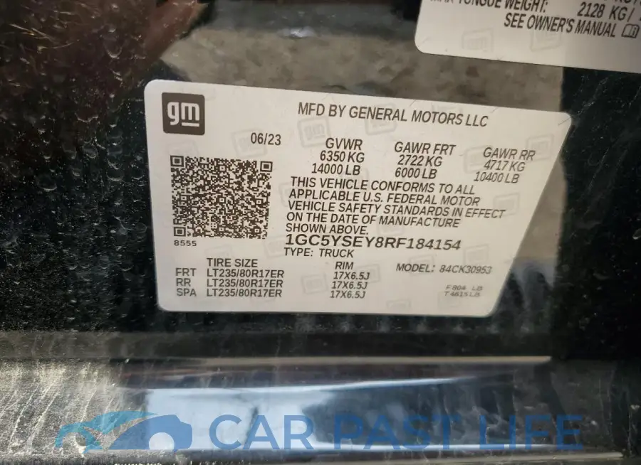 1GC5YSEY8RF184154# 13
