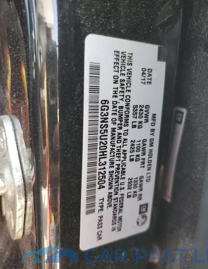 6G3NS5U20HL312504# 12