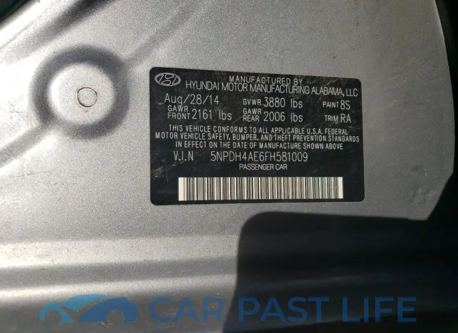 5NPDH4AE6FH581009# 12