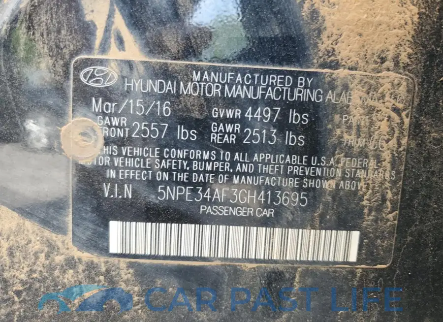 5NPE34AF3GH413695# 12