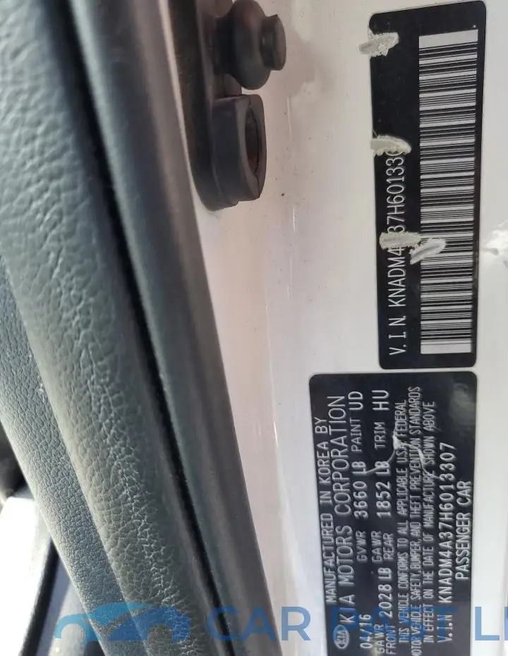 KNADM4A37H6013307# 12