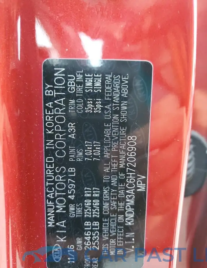 KNDPM3AC6H7206908# 13