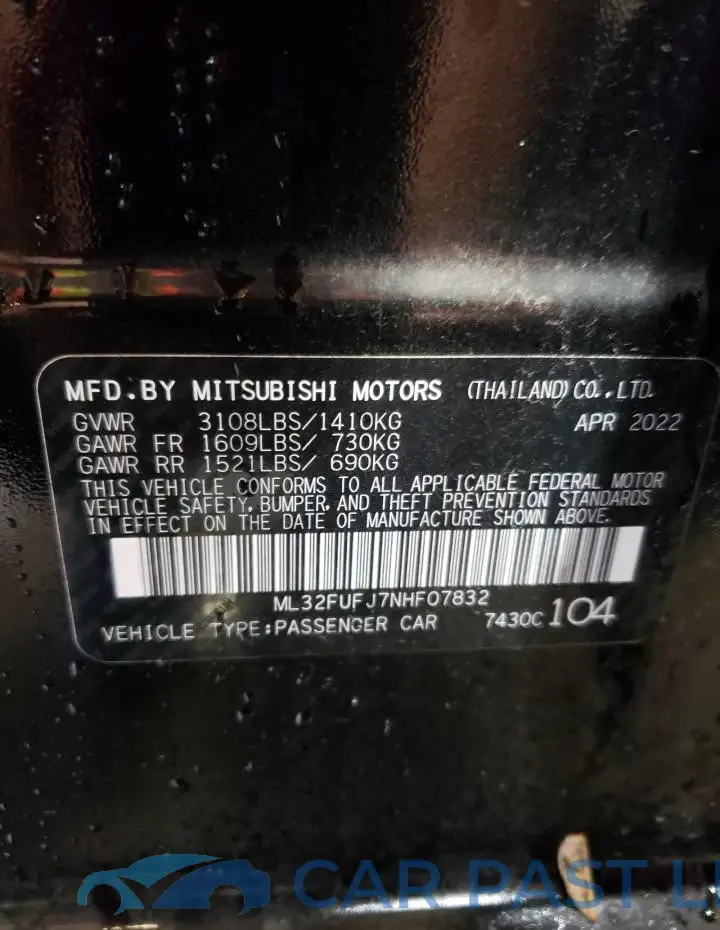 ML32FUFJ7NHF07832# 12