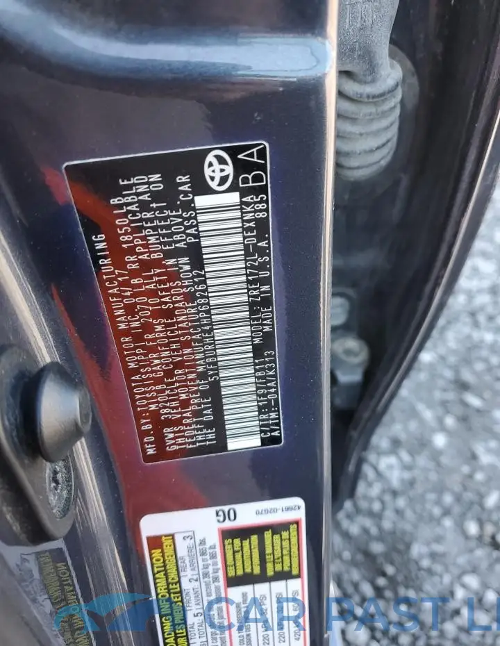5YFBURHE4HP682612# 12
