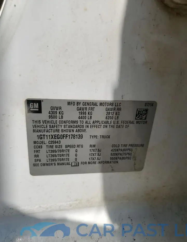 1GT11XEG0FF178139# 12