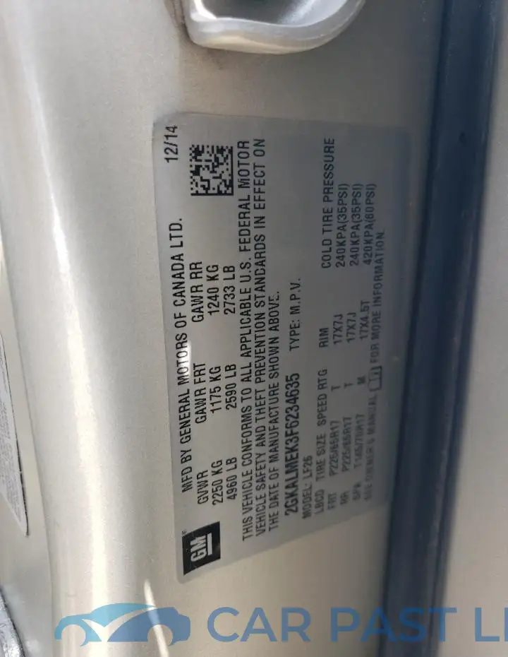 2GKALMEK3F6234635# 13