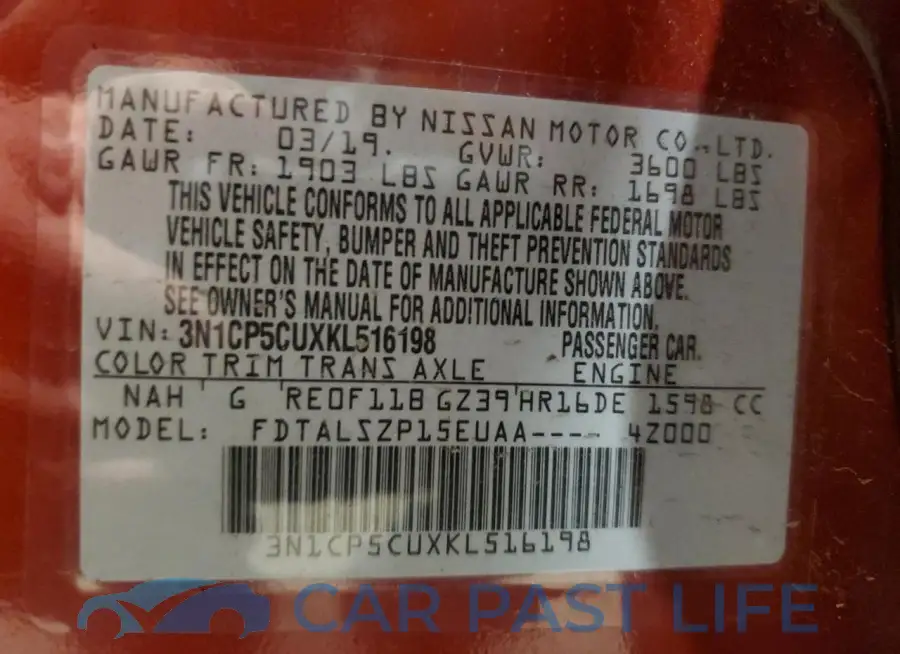 3N1CP5CUXKL516198# 14