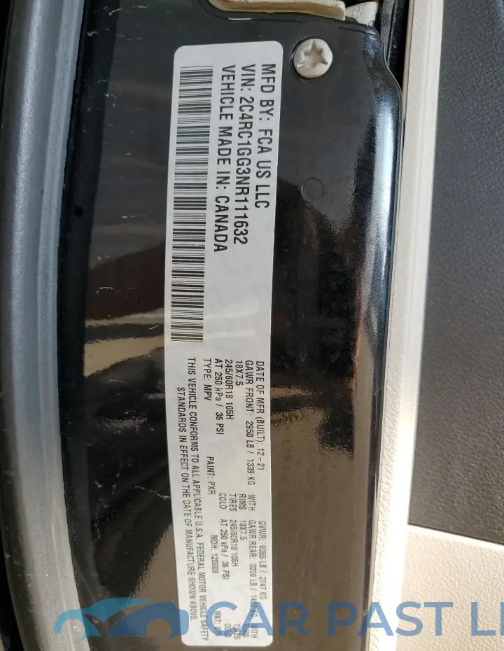 2C4RC1GG3NR111632# 14