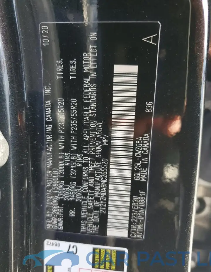2T2YZMDA8MC265520# 14