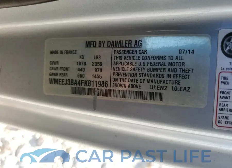 WMEEJ3BA4FK811986# 12