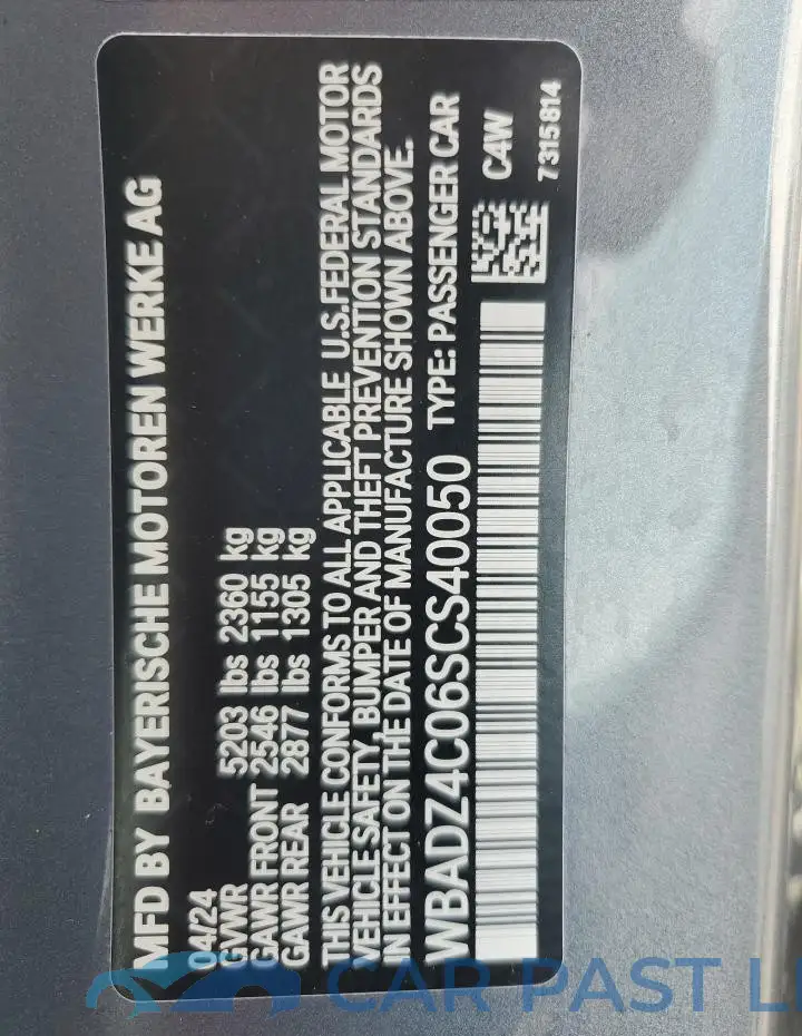 WBADZ4C06SCS40050# 12