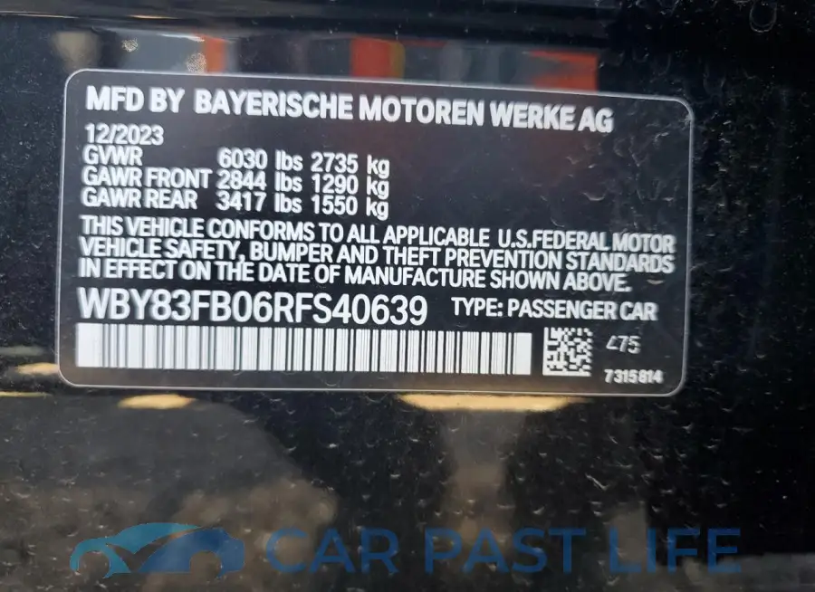 WBY83FB06RFS40639# 13