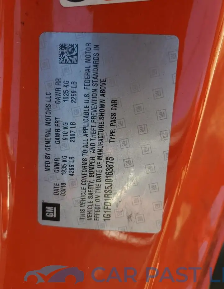 1G1FD1RS5J0163875# 13