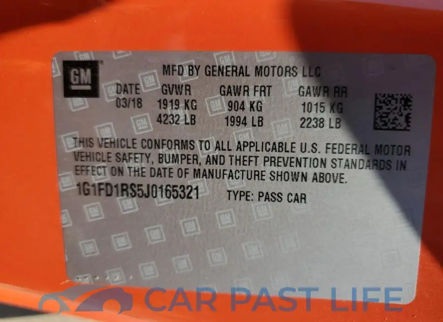 1G1FD1RS5J0165321# 13