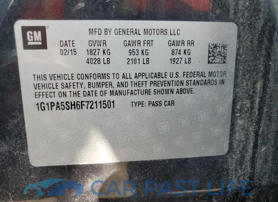 1G1PA5SH6F7211501# 12