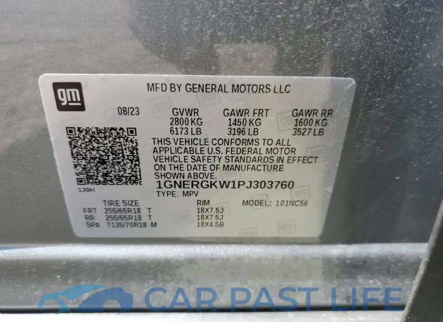 1GNERGKW1PJ303760# 13