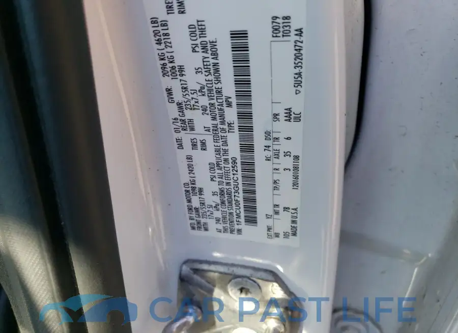 1FMCU0F73GUC12590# 13