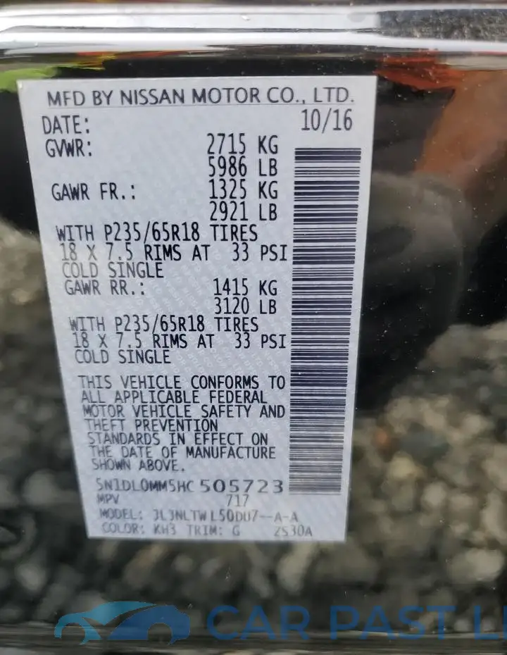 5N1DL0MM5HC505723# 13