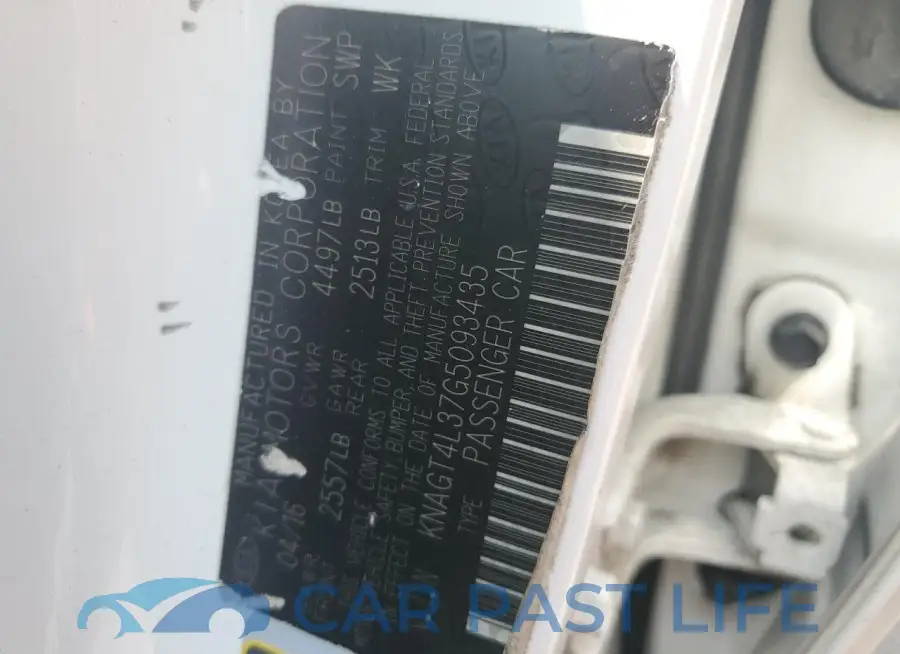 KNAGT4L37G5093435# 12