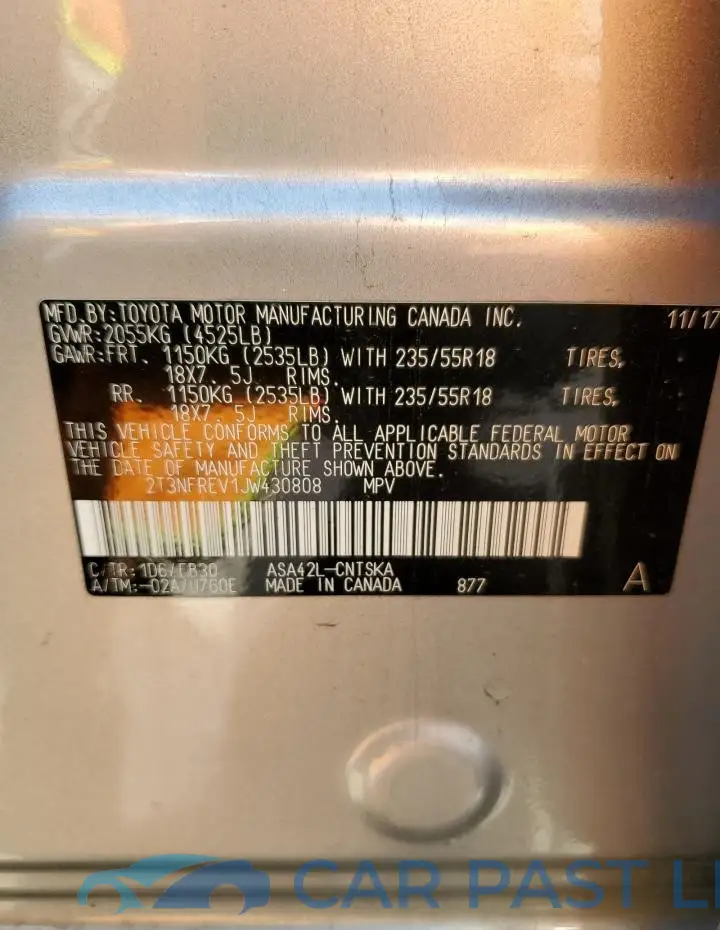 2T3NFREV1JW430808# 14