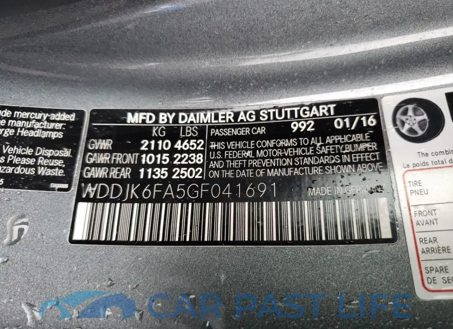 WDDJK6FA5GF041691# 12