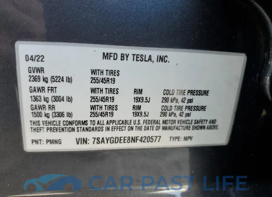 7SAYGDEE8NF420577# 14