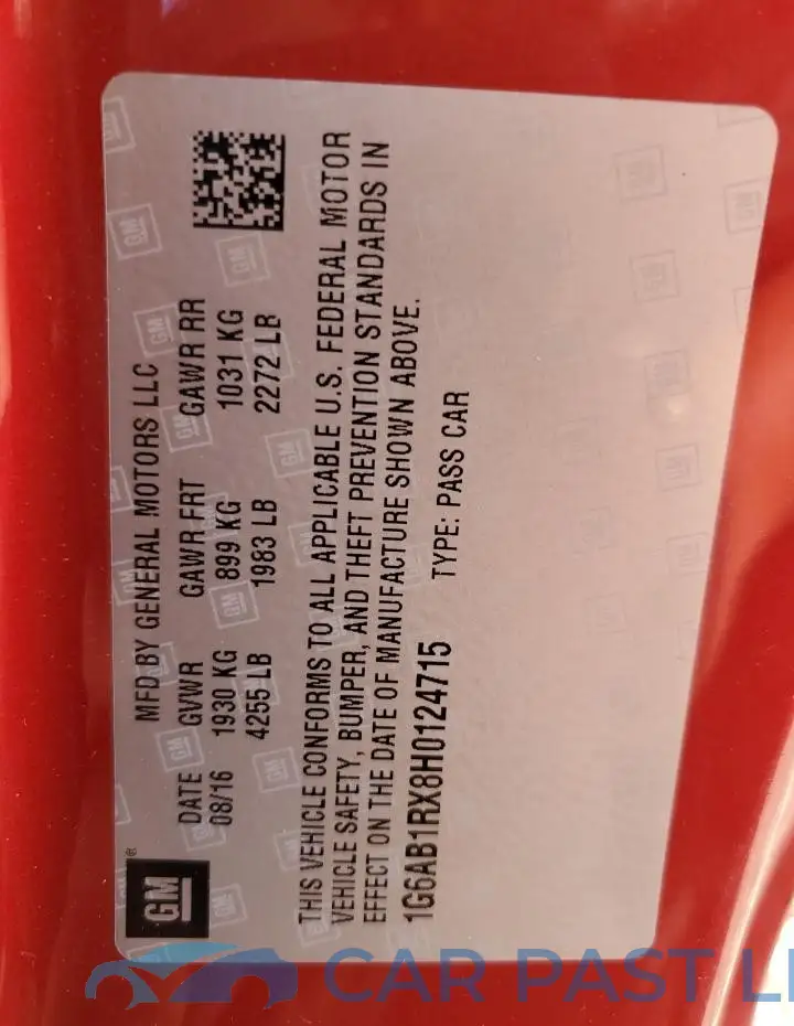 1G6AB1RX8H0124715# 12