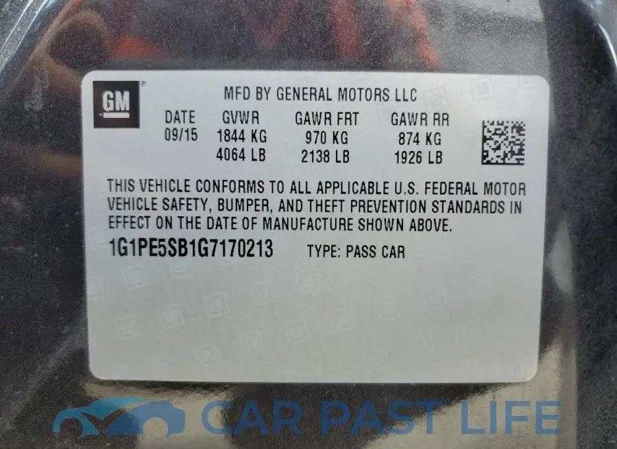 1G1PE5SB1G7170213# 12