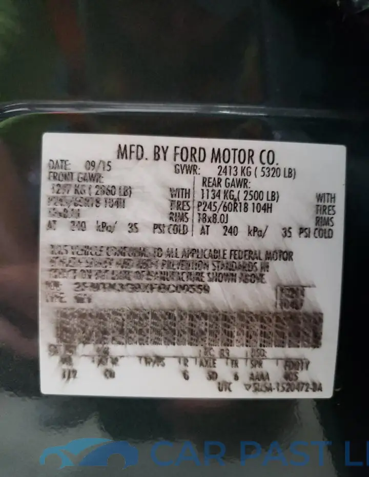 2FMTK3G9XFBC00559# 13