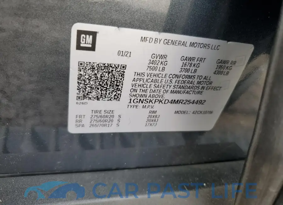 1GNSKPKD4MR254492# 13