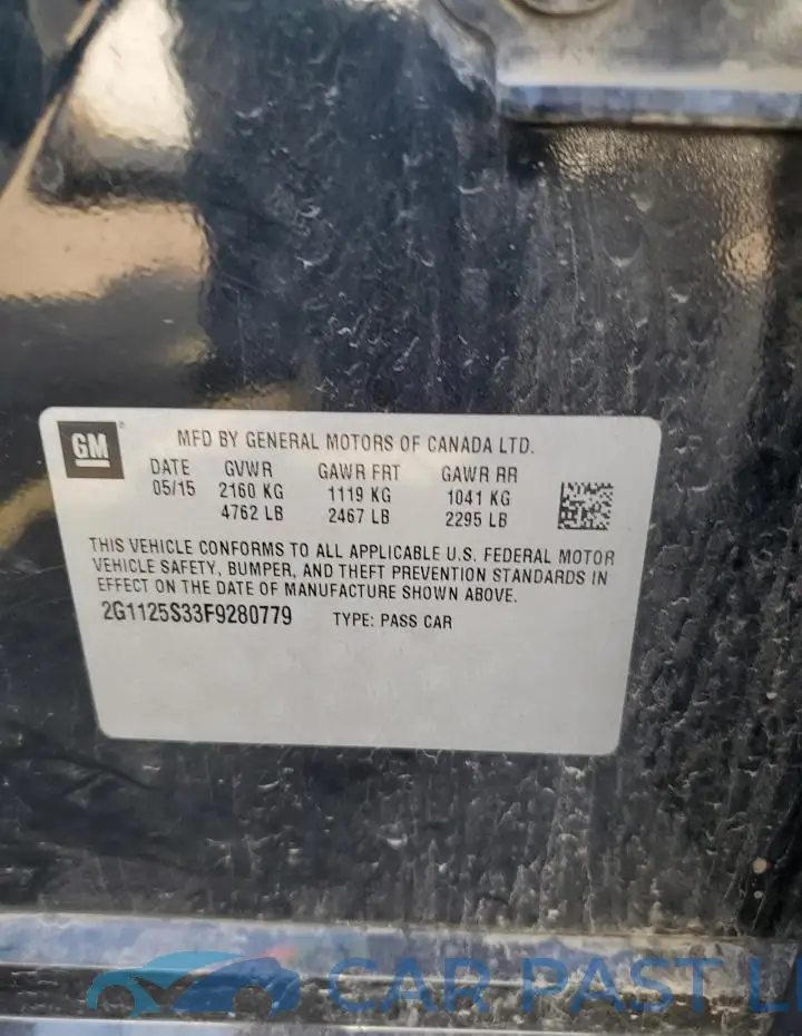 2G1125S33F9280779# 12