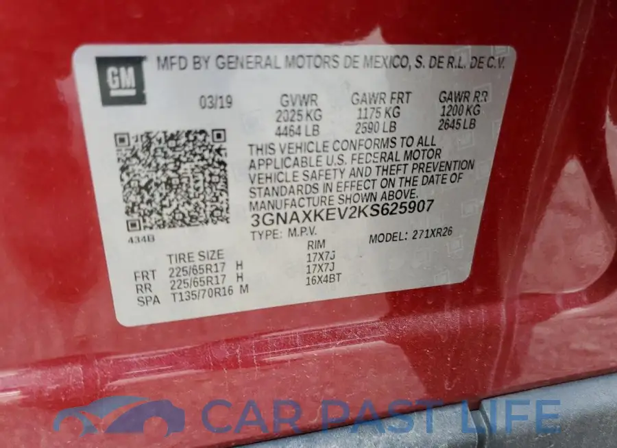 3GNAXKEV2KS625907# 12