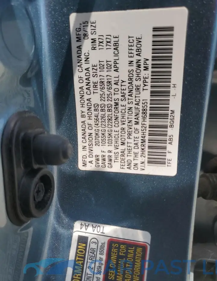 2HKRM4H52FH688551# 13
