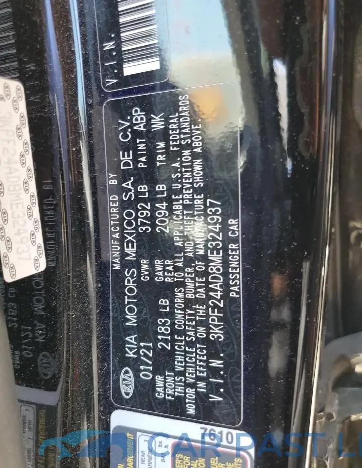3KPF24AD8ME324937# 12