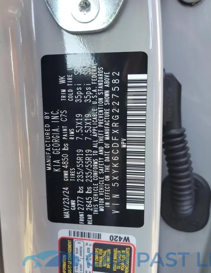 5XYK6CDFXRG227582# 13