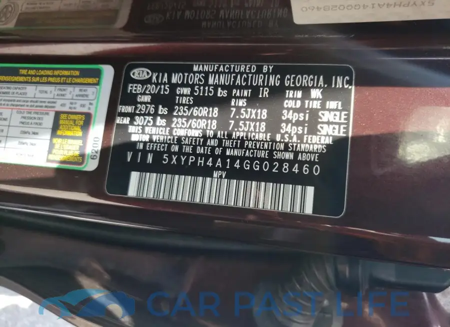 5XYPH4A14GG028460# 13