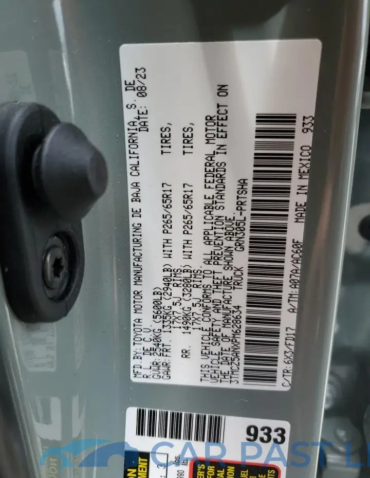 3TMCZ5ANXPM628634# 12