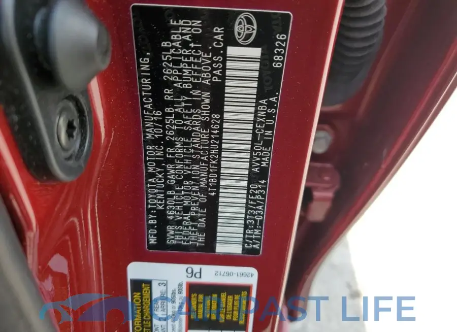 4T1BD1FK2HU214628# 12